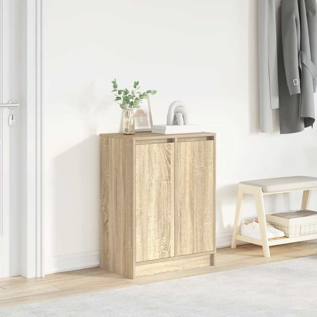 vidaXL 8 Pair Shoe Storage Sonoma Oak 8